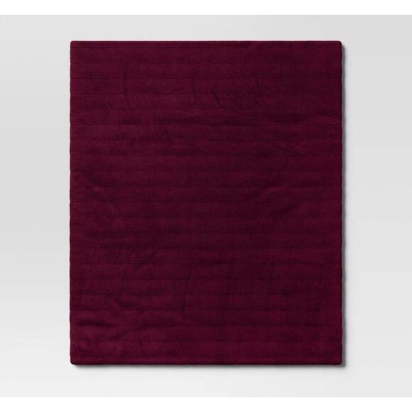 Channel Faux Fur Throw - Threshold Berry NEW - Picture 7 of 8